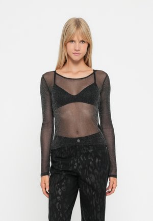 JXMELIA GLITTER - Top s dlouhým rukávem - black