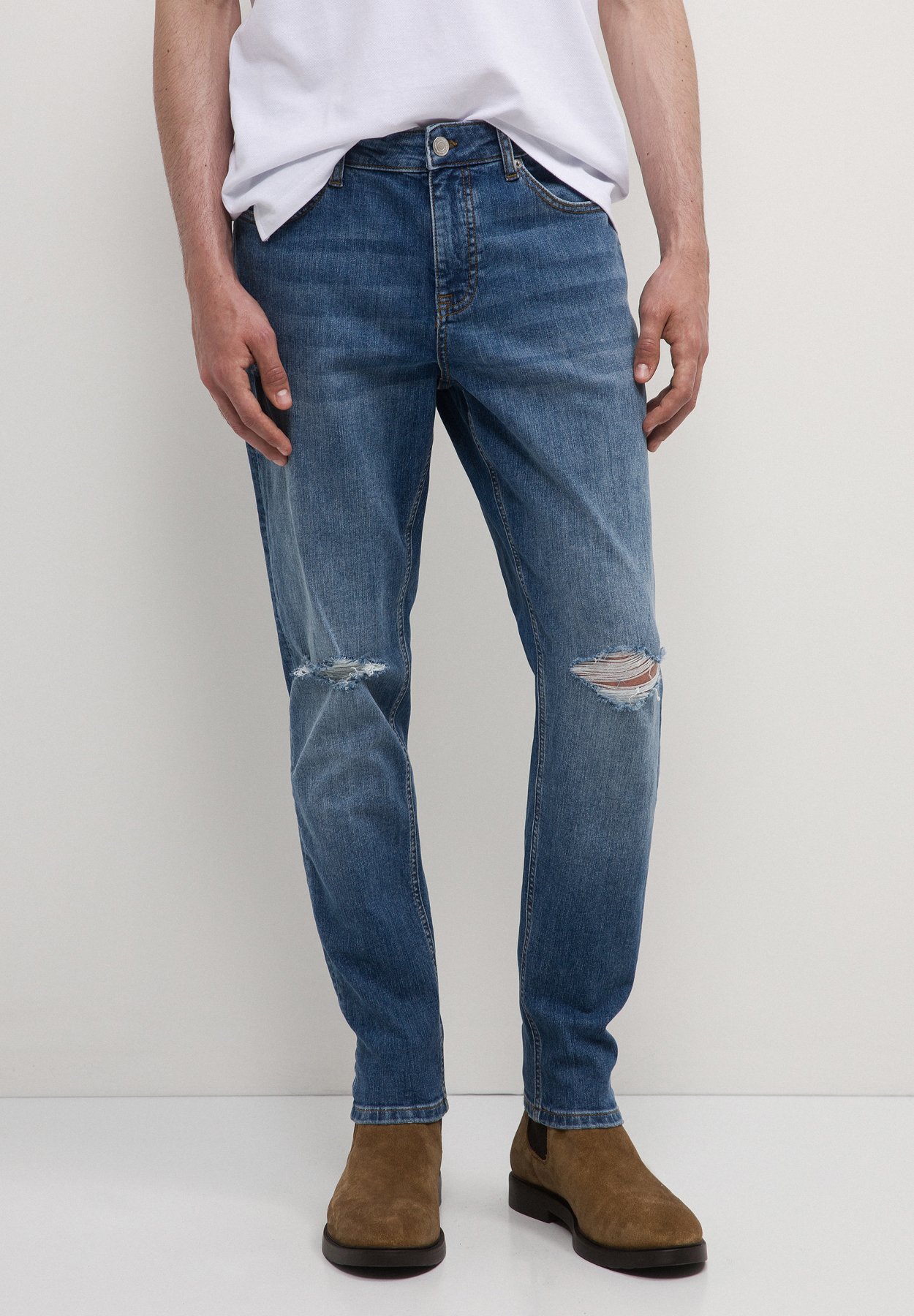 Mens Jeans Jeans Straight Fit Con Strappi Calliope CON STRAPPI
