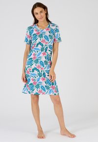 Damart PEIGNÉ - Camicia da notte - bleu feuillage
