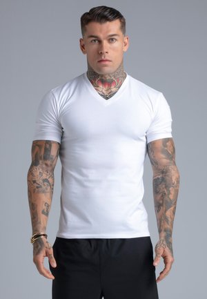 SIKSILK, V-NECK  - T-shirts basic - white