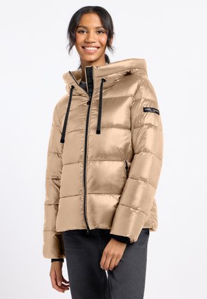 Frieda & Freddies, STEPPJACKE MIT KAPUZE - Winterjacke - hellbeige