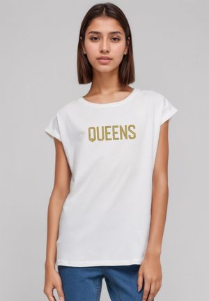 CLASSIC ROLL UP QUEENS - Print T-shirt - white