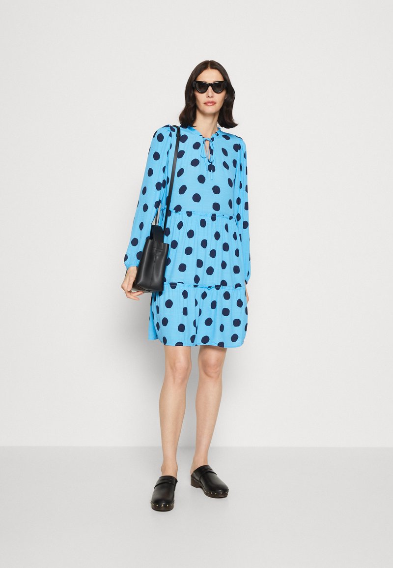 Débardeur Fille Marks & Spencer – Coton Bleu Motif Géométrique – 2-3 Ans