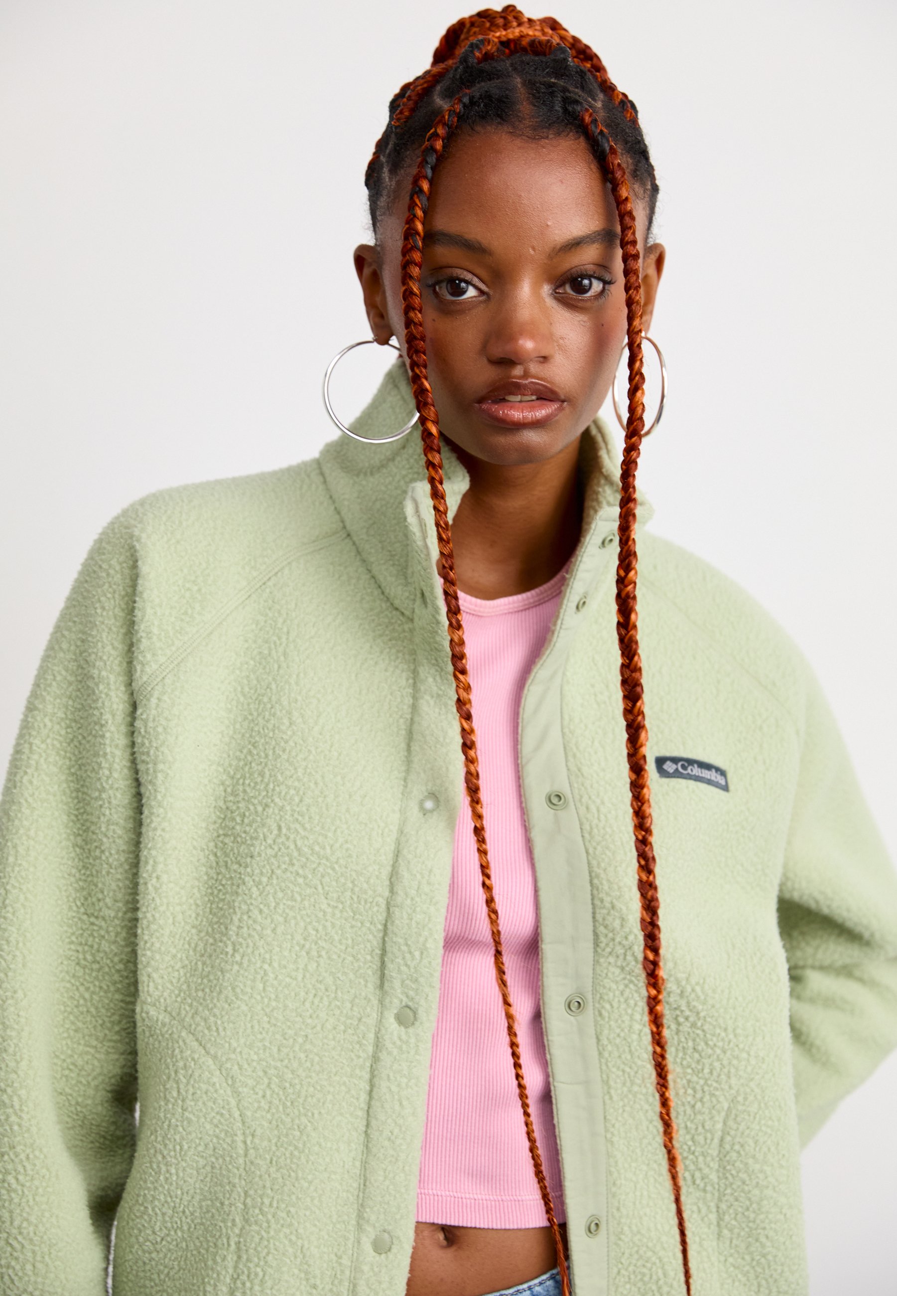 Columbia JASPER RIDGE PEBBLED FLEECE SNAP - Fleece jacket - safari