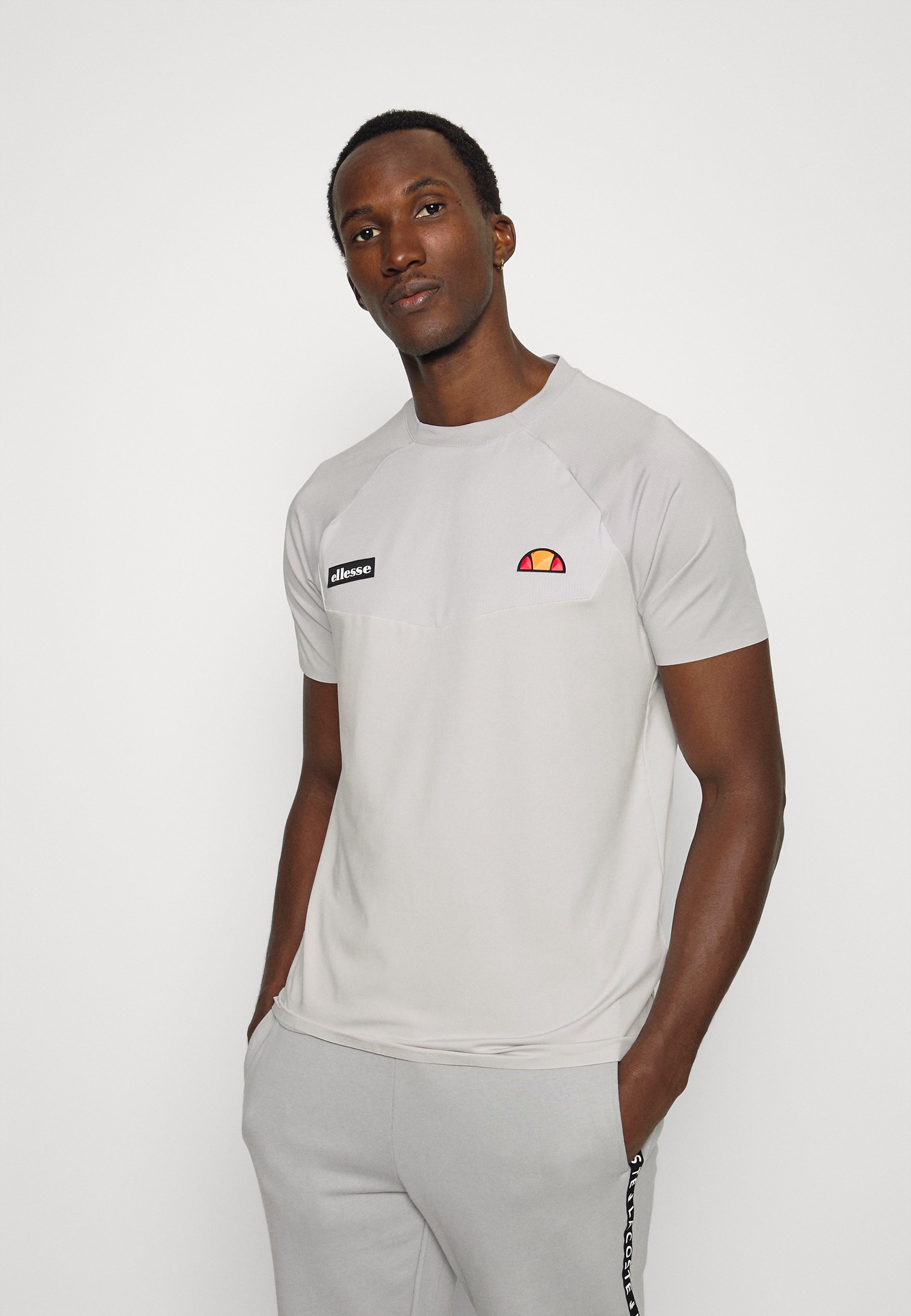 Ellesse MAESTRO TEE - T-shirt print - light grey/lichtgrijs - Zalando.nl