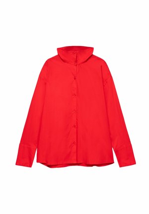 PULL&BEAR, LONG SLEEVE WITH HIGH NECK AND WIDE CUFF - SHIRT - Chemisier - red
