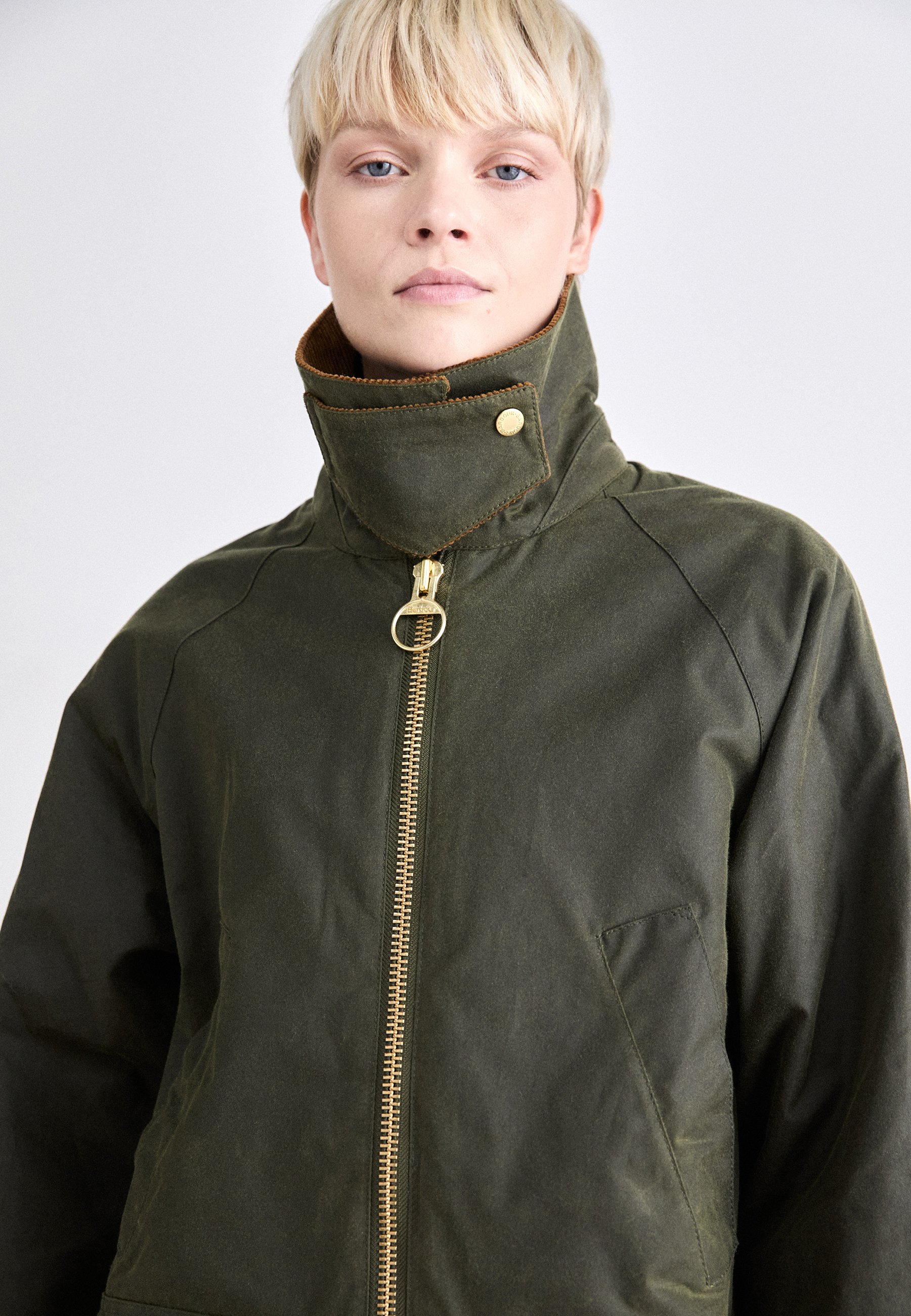 Barbour ESTHER - Short coat - archive olive/olive - Zalando.co.uk