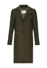 MIT REVERSKRAGEN - Klassischer Mantel - olivgrün