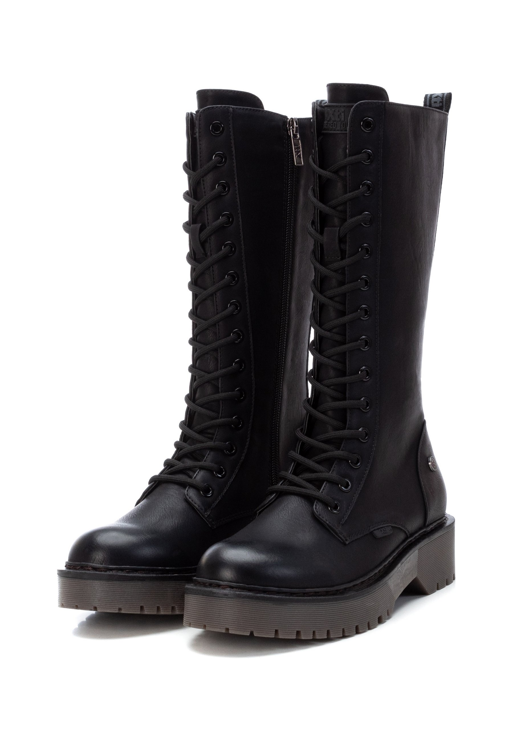 XTI Botas con cordones - black/negro - Zalando.es