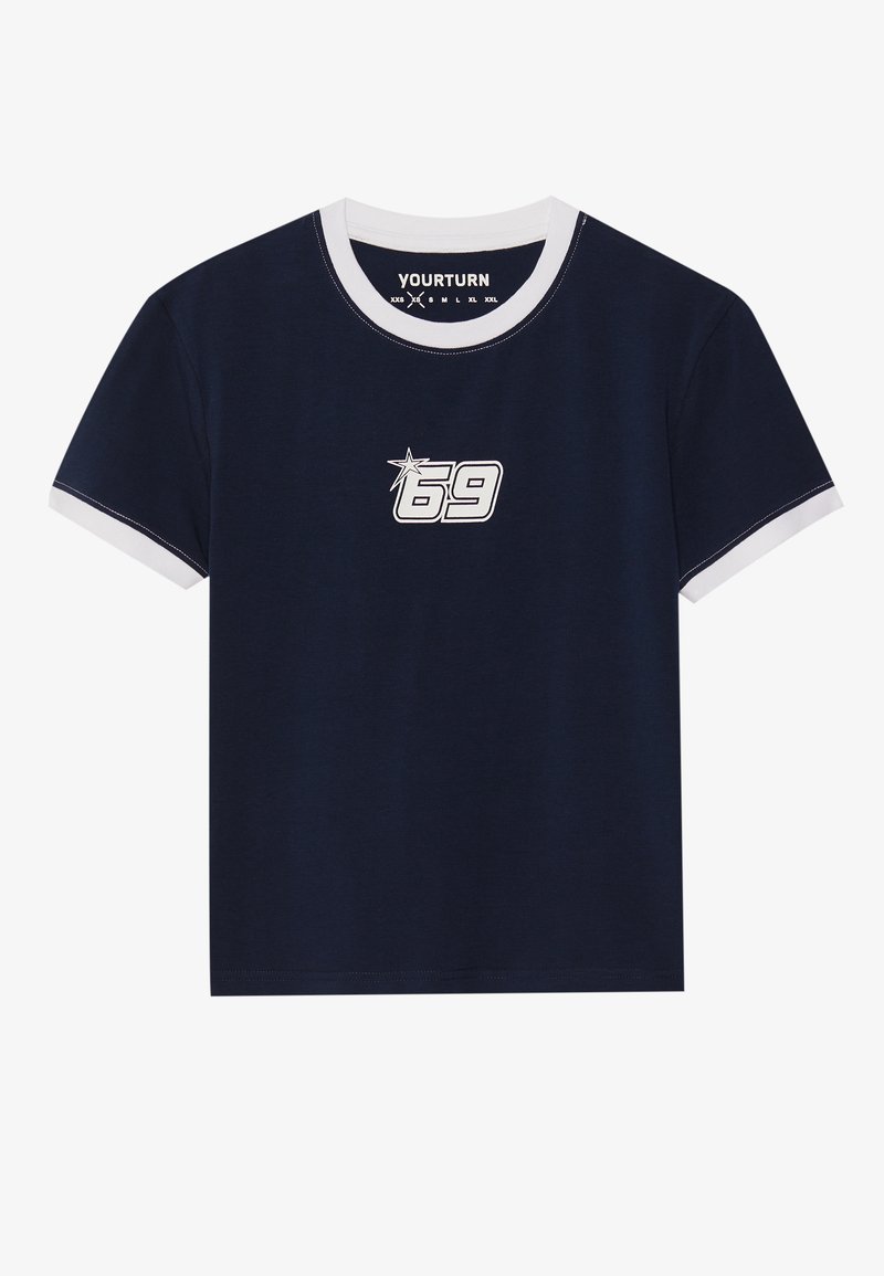 YOURTURN T-shirt print donkerblauw YOURTURN T-shirt print donkerblauw