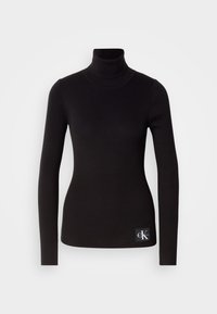 LABEL ROLL NECK - Trui - black