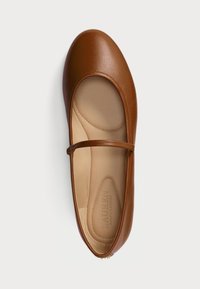 Lauren Ralph Lauren JAYNA NAPPA LEATHER MARY JANE FLAT - Sabrinas com tira no tornozelo - lauren tan