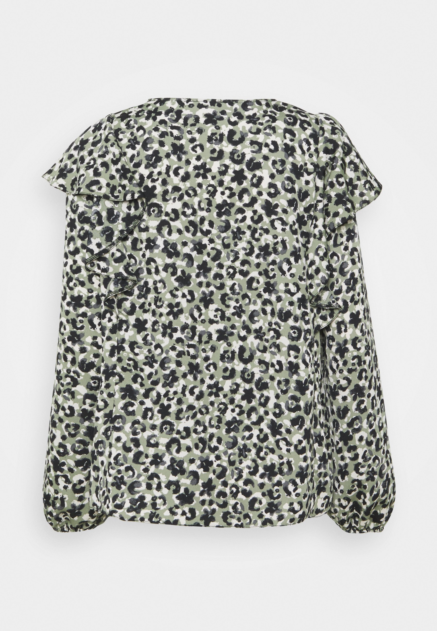 Wallis RUFFLE TOP - Blouse - sage/dark 