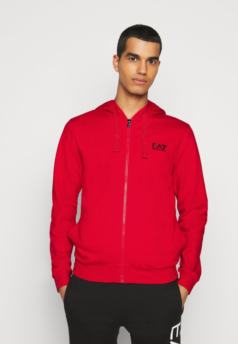 EA7 Emporio Armani Zip-up sweatshirt - racing red/red - Zalando.co.uk