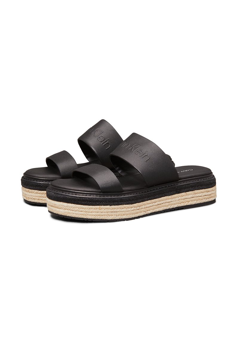 Calvin Klein PLATFORM Mules à talons ck black/noir