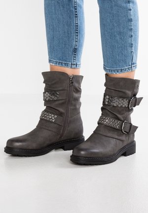 Cowboy- / bikerstøvlette - dark grey