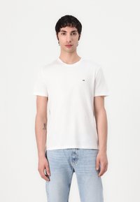 Tommy Jeans TEE 3 PACK - T-shirt basic - ecru/desert sand dune/black