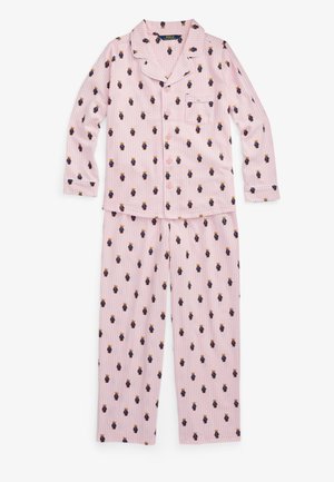 Polo Ralph Lauren BEAR PANT - Pizsama szett - white/carmel pink