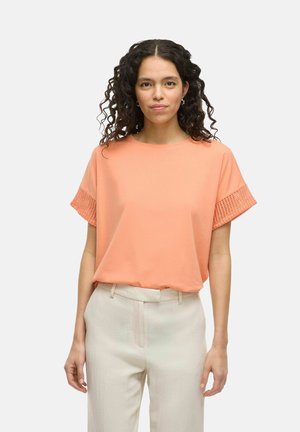 VILA SHORT SLEEVED - T-shirt print - cadmium orange