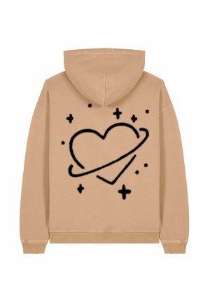 SATURN BACK PRINT VINTAGE UNISEX HEAVYWEIGHT - Hoodie - beige