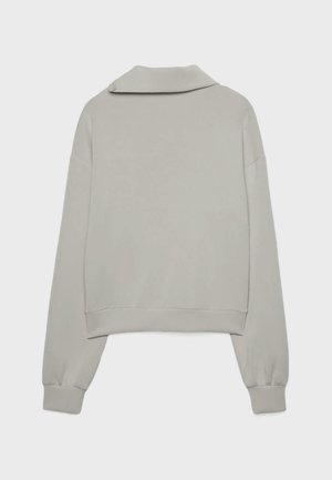 Stradivarius, SOFT-TOUCH WITH SIDE ZIP - Sweatshirt - mottled beige