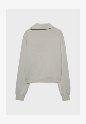 Stradivarius, SOFT-TOUCH WITH SIDE ZIP - Sweatshirt - mottled beige