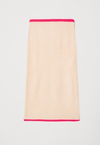 CASHMERE COLOURBLOCK MAXI SKIRT - Falda de tubo - macaroon/hot rose