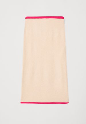 CASHMERE COLOURBLOCK MAXI SKIRT - Pieštukinis sijonas - macaroon/hot rose