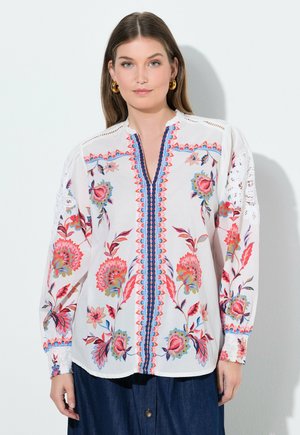 Ulla Popken TRADITIONAL FLOWER PRINTED - Bluse - off-white