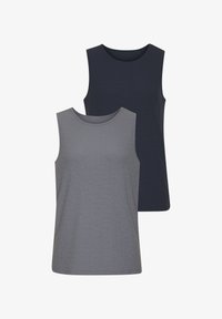 Unselected, navy, graublau