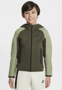 Nike Sportswear TECH FZ - Sweat zippé - cargo khaki oil green black black