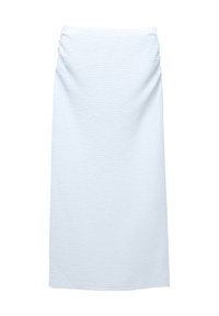 WITH GATHERED WAIST - MIDI - A-lijn rok - light blue