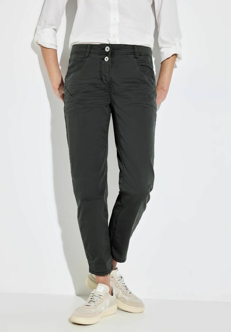 Cecil COATING SLIM FIT - Broek - braun/bruin