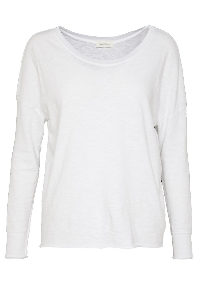 Maglietta Donna Boh&eacute;mien Con Ricami - Cotone E Lino, Taglio Largo E Medio-Lungo, Bianco Taglia XL