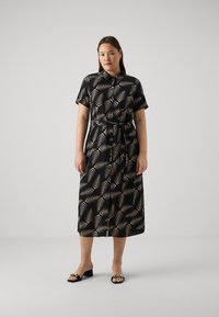 Vero Moda Curve - VMCEASY LONG SHIRT DRESS - Shirt dress - black Thumbnail Image 1