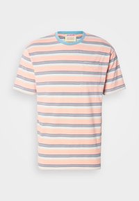 STRIPE POCKET - T-shirts print - peach green