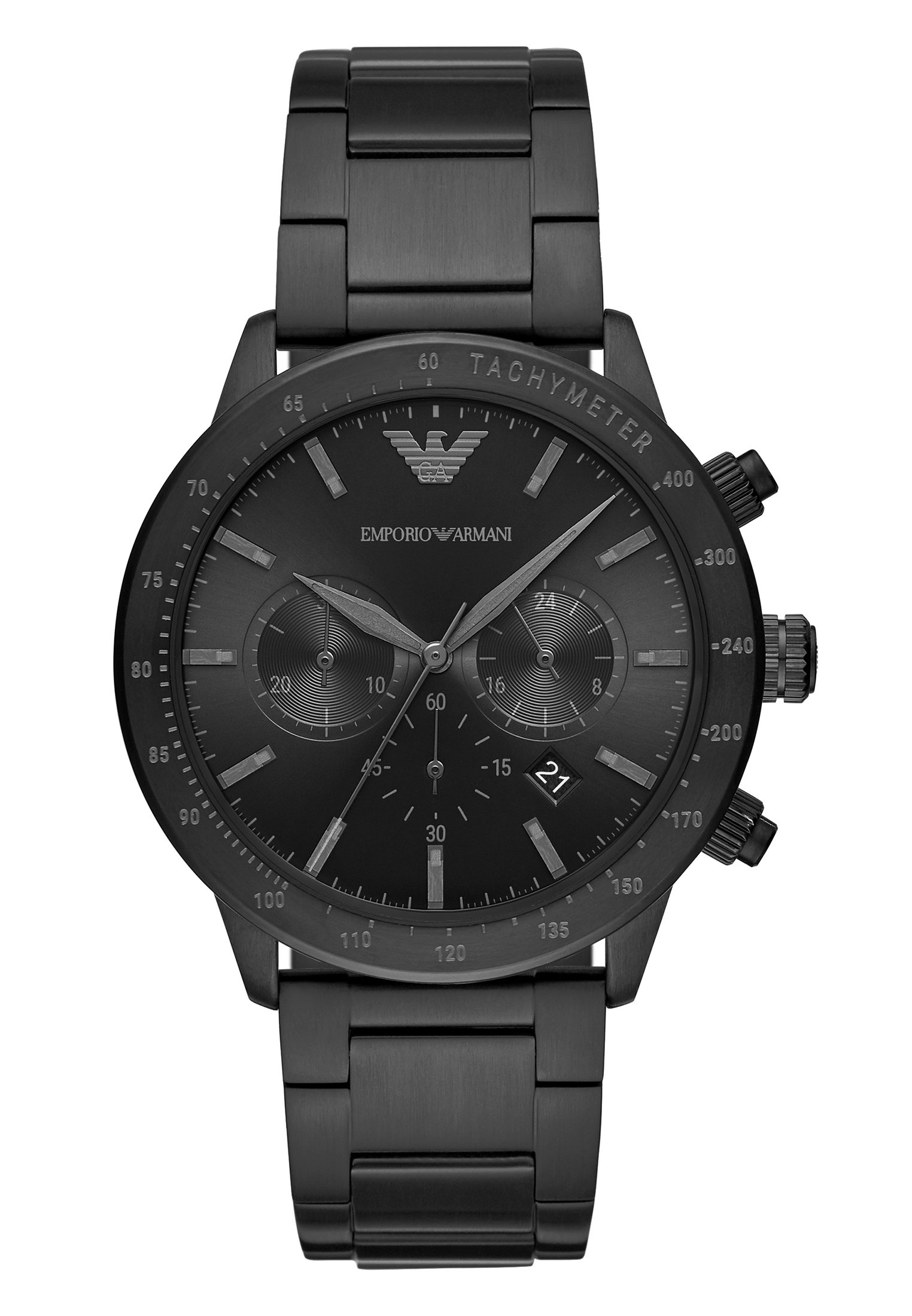 Emporio Armani Chronograph watch - black - Zalando