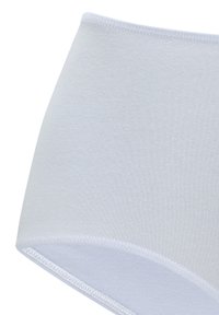 Helle blaue hochgeschnittene Unterhose aus weichem, dehnbarem Material. Verfügt über eine glatte Textur und doppelt genähte Nähte für Langlebigkeit.