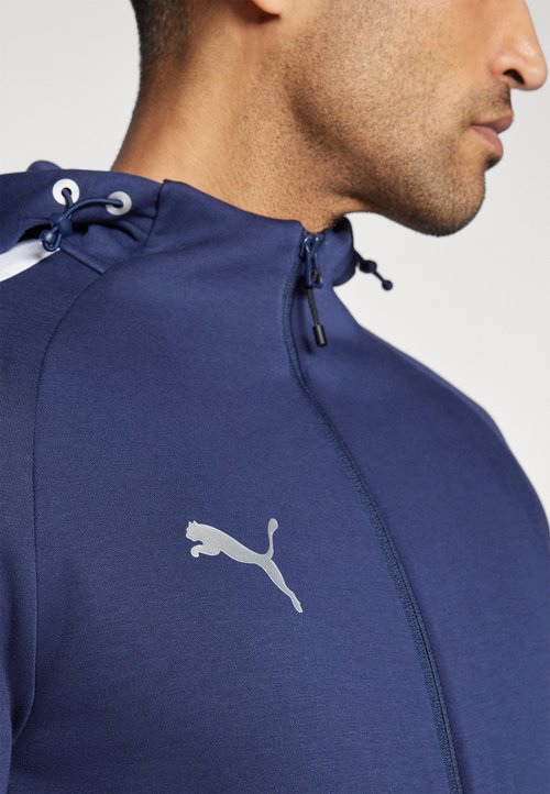 PUMA HOODED JACKET - Zip-up sweatshirt - navy/silver/white — photo 6