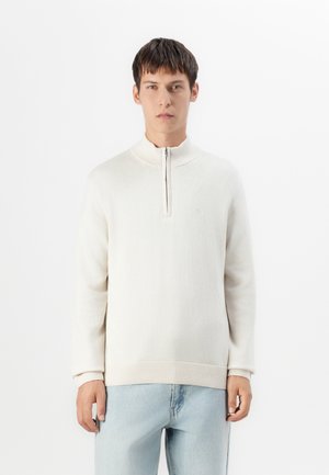 ICON QUARTER ZIP - Strickpullover - off white