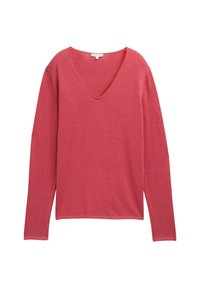 BASIC V-NECK - Džemperis - berry red