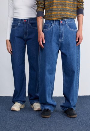 SUPER UNISEX - Džínsy široké - blue denim