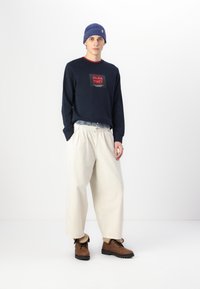 Jack & Jones - JJHUDSON CREW NECK 2 PACK - Sportinis megztinis - sky captain/white melange Miniatiūros vaizdas 1