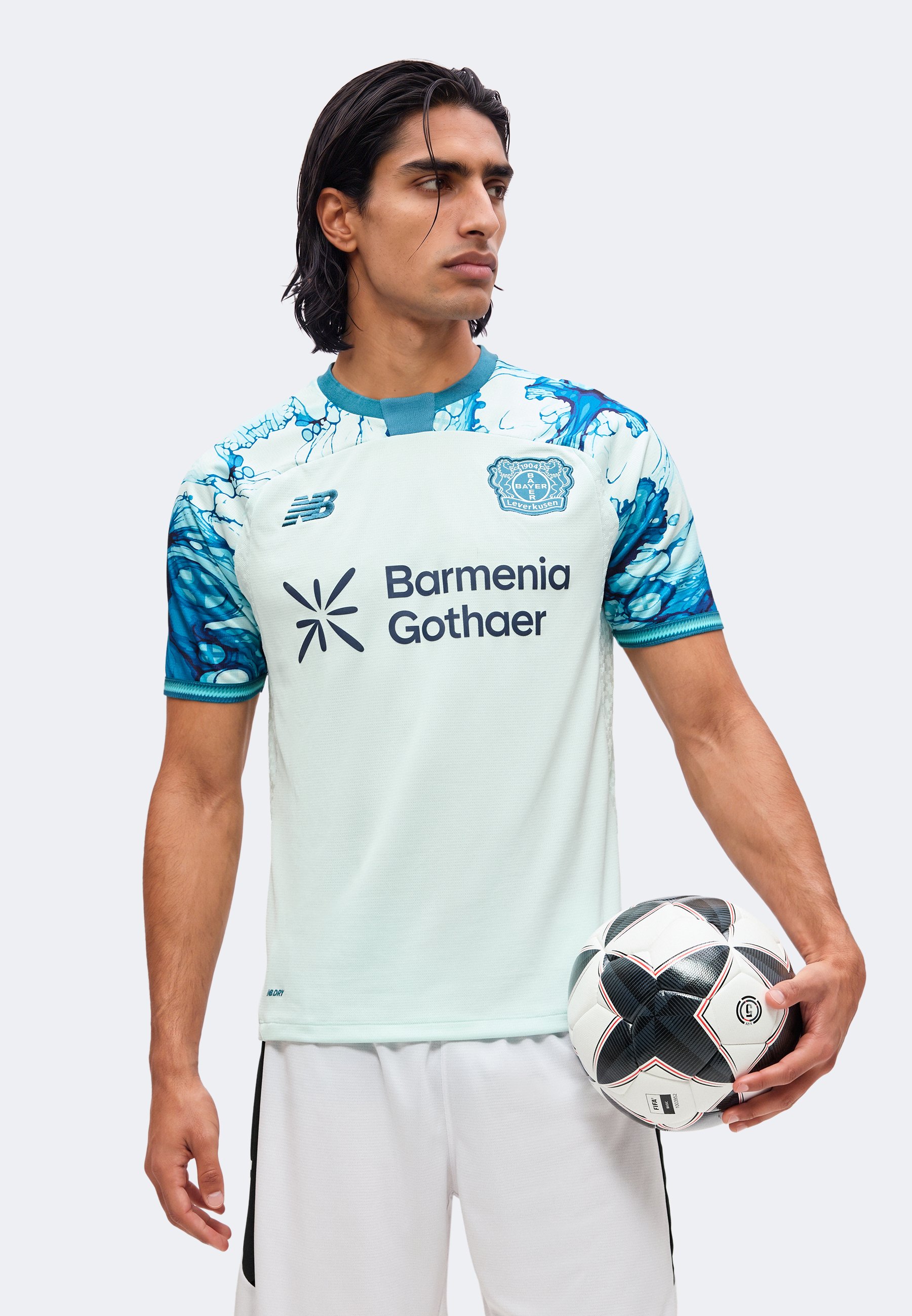 New Balance BAYER 04 26/27 AWAY SHORT SLEEVE - Club wear - light