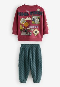 Next BACKPRINT AND JOGGERS SET - Kapsáče - burgundy red