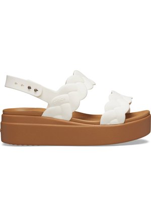 BROOKLYN WOVEN LOW WEDGE - Sandali - chalk