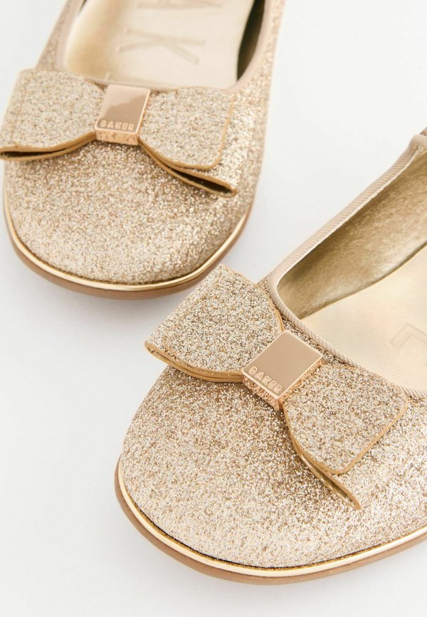 GLITTER BOW – REGULAR FIT – Riemchenballerina – gold