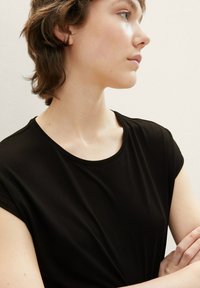 TOM TAILOR DENIM FLUENT TEE - T-shirt basic - deep black