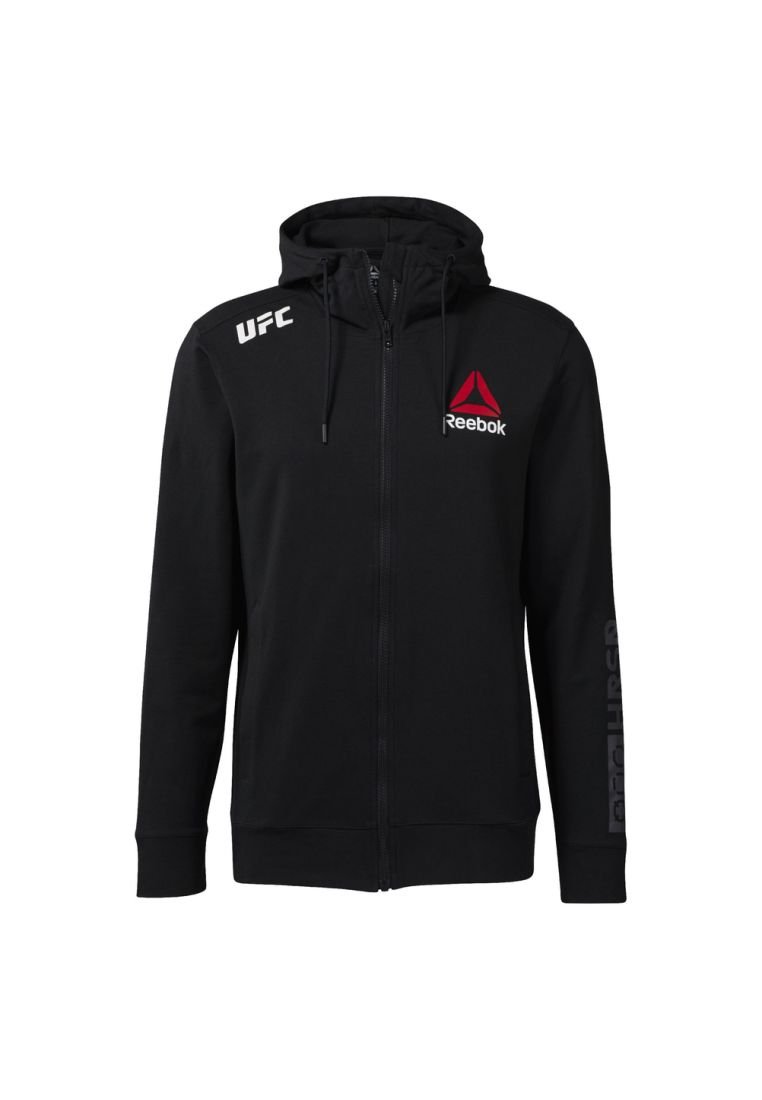 Reebok À CAPUCHE UFC FIGHT NIGHT BLANK WALKOUT - Sweatjacke - black/schwarz  - Zalando.de