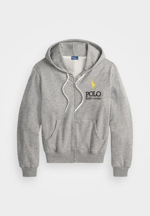 BIG PONY LIGHTWEIGHT FLEECE ZIP HOODIE - Jaka ar rāvējslēdzēju - dark vintage heather